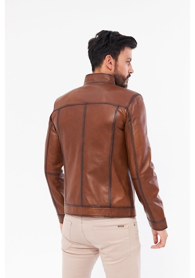 Derinss Der198 Hakiki Deri Erkek Taba Mont 001