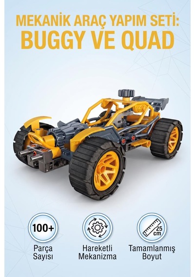 Clemen-toni Mechanics Buggy & Quad 2 Model Bir Arada S.t.e.m. Mühendislik Ve Yapı Seti