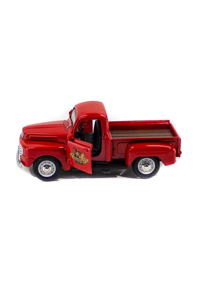 Metal Chevrolet Pikap Klasik Çek Bırak Işıklı Kırmızı 12 Cm
