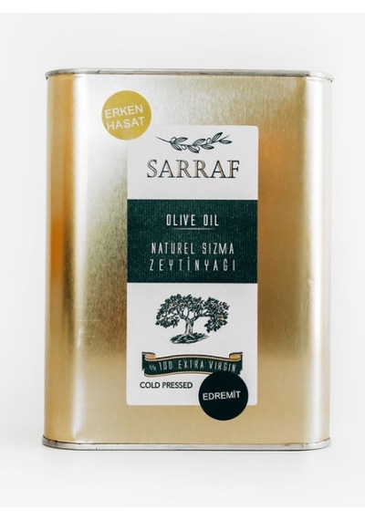 Sarraf Erken Hasat Soğuk Sıkım Naturel Sızma Zeytinyağı Teneke 2 L