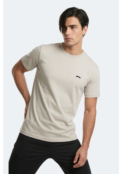Slazenger Rosalva T Erkek Pamuklu Açık Gri Tişört