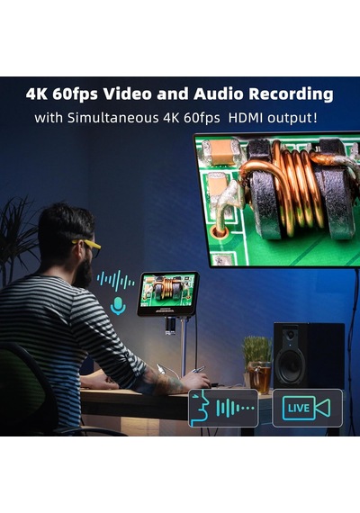 Andonstar Ad210s-pro 4k 60fps Hdmı Dijital Mikroskop 10.1 Lcd Pcb Lehimleme Mikroskobu