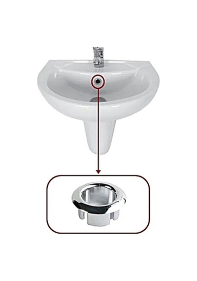 M40k Üniversal Lavabo Taşma Delik Yüzüğü Krom Renk Diğer