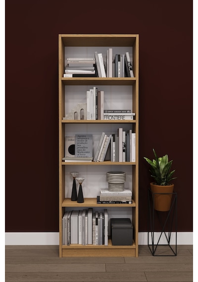 Lüks 5 Raflı Ev Ofis Kitaplık %100 Mdf Modern Dekoratif Kütüphane Kitaplık K002 Karına