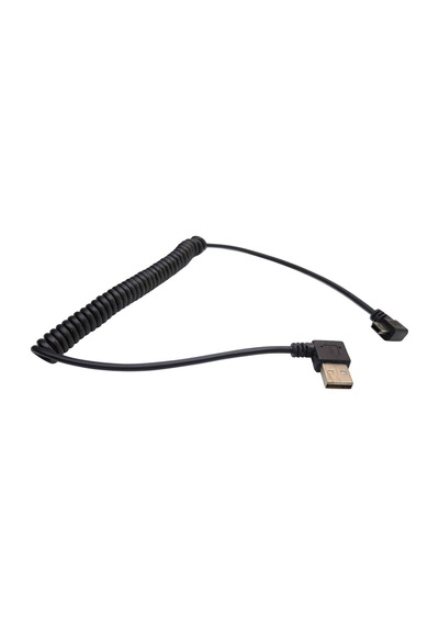 5 Pin Mini Usb L Tipi Spiral Kablo 90 Derece Mini Usb Spiral Kablo 1 M 1,5m