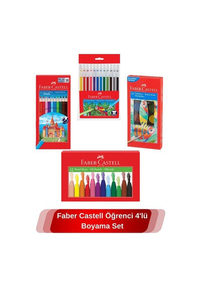 Öğrenci 4'lü Boyama Seti 12 Renkli Boyalarla Yaratıcılığınızı Keşfedin