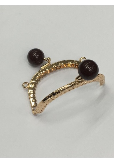 Karantuhafiye Çanta Ve Cüzdan Klipsi Oval 20 Cm Incili Model Gold Kahve İnci Gold Kahve İnci Çok Renkli