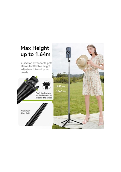 Ulanzi Mg-002 Max Uzatılabilir Manyetik Telefon Selfie Tripod - M001b