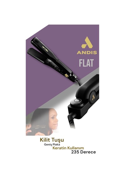 Flat Profesyonel Saç Düzleştiricisi 235 Derece / Tarak Seti Hediyeli