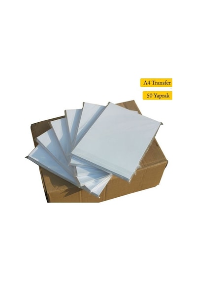 A4 Ithal Transfer Baskı Kağıdı Polyester-Seramik-Metal - 50 Yaprak