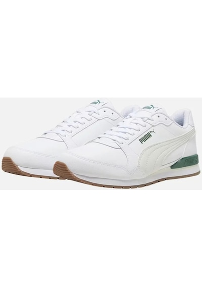 Puma 384855 22 St Runner V3 L Erkek Sneakers Ayakkabı Beyaz Yeşil Beyaz - Yeşil