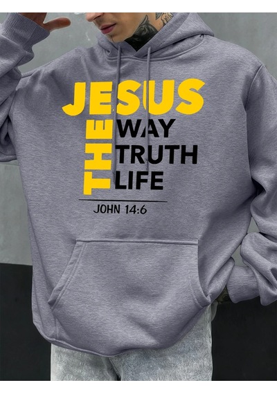 Startmore Tarzsokak İsa Yol Gerçek Yaşam Baskılar Erkekler Hoodie Sonbahar Gevşek Giyim Cep Hip Hop Kazak Polar R Gri