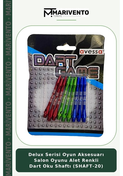 Delux Serisi Oyun Aksesuarı Salon Oyunu Alet Renkli Dart Oku Shaftı Shaft-20 Çok Renkli