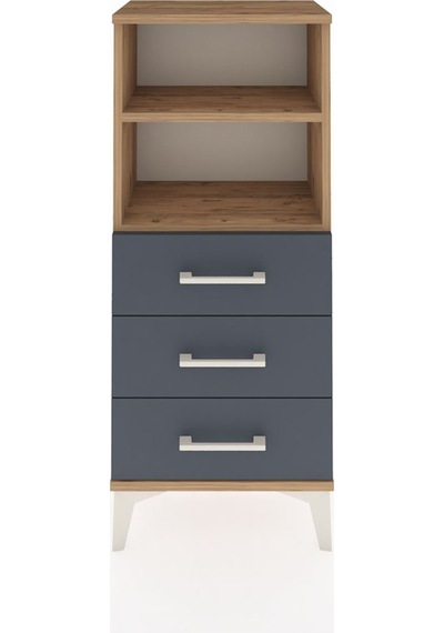 Arges Komodin 2 Raflı 3 Çekmeceli 44x30x106 Çam-antrasit Çam