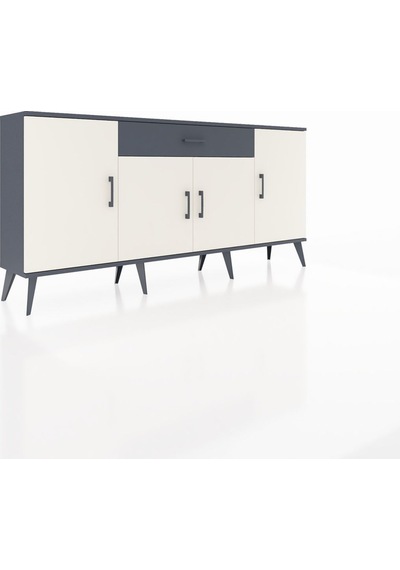 Arges Konsol 3 Raflı Tek Çekmeceli 4 Kapaklı 176x30x83 Antrasit-aytaşı/antrasit Aytaşı/antrasit Arges Konsol 3 Raflı Tek Çekmeceli 4 Kapaklı 176x30x83 Antrasit-aytaşı/antrasit Aytaşı/antrasit