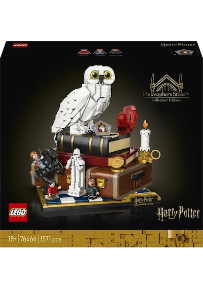 LEGO® Harry Potter™ Felsefe Taşı – Koleksiyoncu Versiyonu 76466 - Yetişkinler için Figür İçeren Model Yapım Seti (1571 Parça)