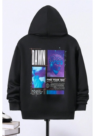 Uyguntarz Çocuk Dawn Baskılı Sweatshirt Siyah