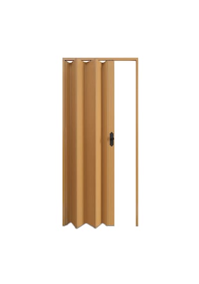 Faran Dekorasyon 87 x 230 Meşe Renk Camsız Pvc Akordiyon Katlanır Kapı - FRNAKMODEL-114