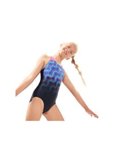Speedo Dıgı Plmt Spbk Kız Çocuk Yüzücü Mayosu Siyah