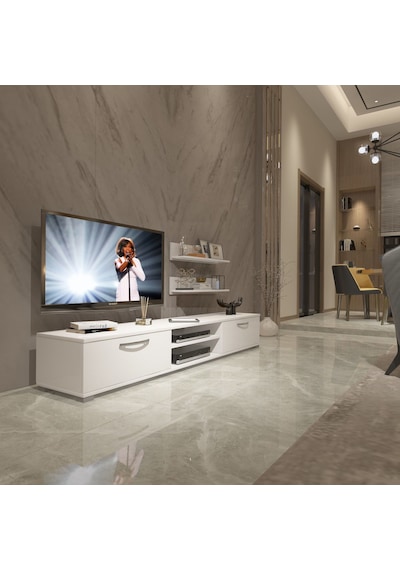 Decoraktiv Eko 4 Mdf Dvd Tv Ünitesi Tv Sehpası Beyaz