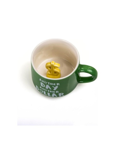 Mukko Home Another Day Another Dollar Yeşil Porselen Kupa 350 Ml Dolar Simgeli Sürprizli Bereket Motivasyon,yeşil Beyaz - Çok Renkli Mukko Home Another Day Another Dollar Yeşil Porselen Kupa 350 Ml Dolar Simgeli Sürprizli Bereket Motivasyon,yeşil Beyaz - Çok Renkli