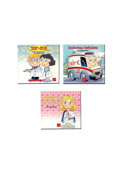 Doktor Abimiz - Doktor Ablamız Sağlık Seti 4 Kitap Set, Renkl...