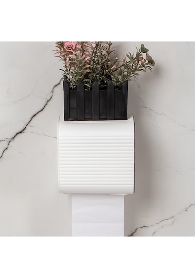 Porsima Yapışkanlı Banyo Tuvalet Kağıtlığı Wc Peçetelik Kağıtlık Tutucu Tuvalet Kağıt Organizeri Beyaz Diğer
