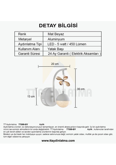 Tt099-by Tt Aydınlatma Toplu Taşlı Mat Beyaz 3 Renk Modüllü Ledli Beyaz