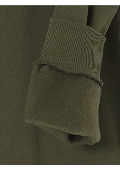 Lcw Modest Yeşil Oversize Kadın Kalın Sweatshirt Tunik
