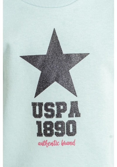 U.S. Polo Assn. Kız Çocuk Baskılı Yeşil Uzun Kol Eşofman Takımı Us2719-c-v3 Us2719-c-v3