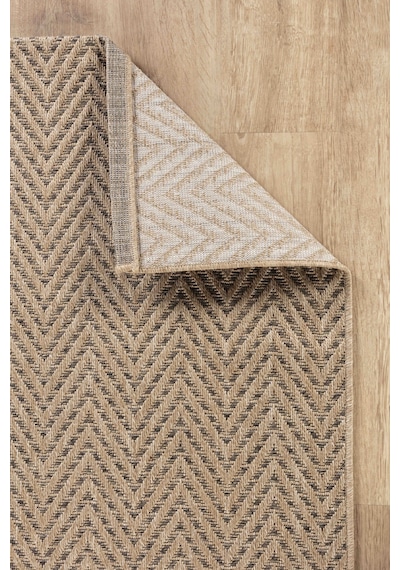 Sisaluna 4441 Bej Jüt Tabanlı Modern Dokuma Kilim Sisal Hasır Halı Bej