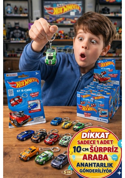 Hot Wheels Gt K-cars Sürpriz Anahtarlık 3d Yumuşak Dokulu Koleksiyon Oyuncağı 10 Cm - 1 Adet