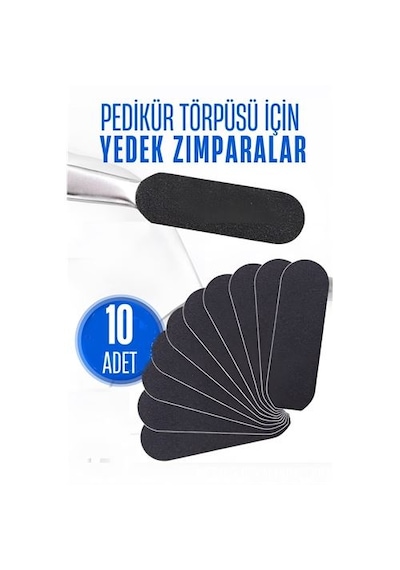 Zenvac Ayak Törpü Yedeği Yapışkanlı Törpü Zımparası Pedikür Törpü Yedeği 10 Adet Zenvac29