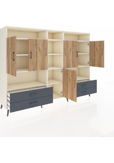Hyperion Dolap 12 Raflı 4 Çekmeceli 5 Kapaklı 220x44x163 Aytaşı-ç Aytaşı-çam/antrasit Hyperion Dolap 12 Raflı 4 Çekmeceli 5 Kapaklı 220x44x163 Aytaşı-ç Aytaşı-çam/antrasit