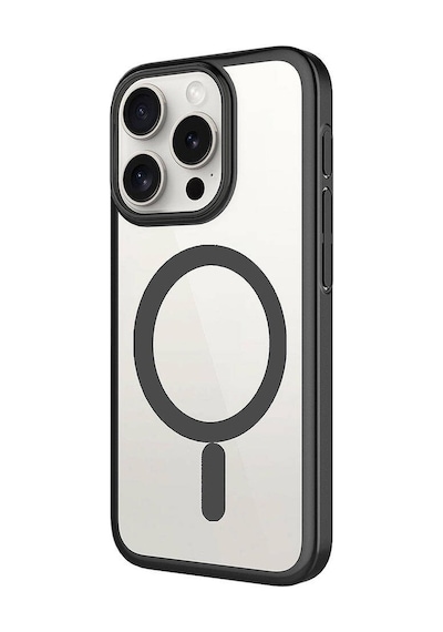 Apple Uyumlu iPhone  15 Pro Max Kılıf Wireless Şarj Özellikli Sert Pc Zore Mat Riksos Magsafe Kapak