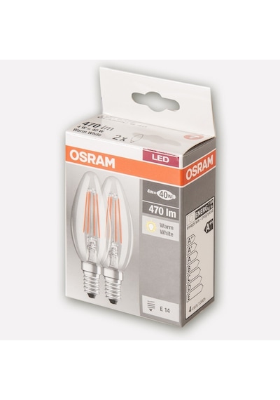 Osram 2'Li Led Ampul E14 40W