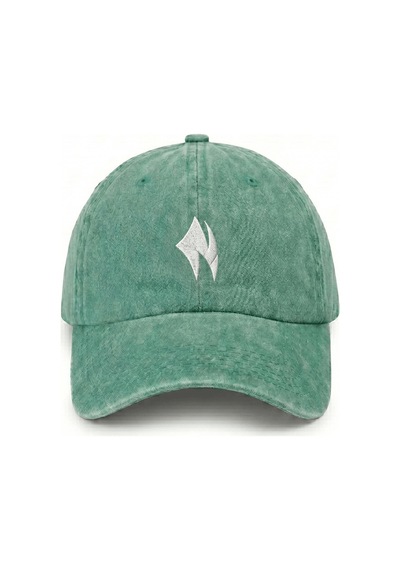 Woneagle Unisex Eskitilmiş Deniz Yeşili Minimalist Nakışlı Vintage Şapka Dad Hat Kep Yeşil Yeşil