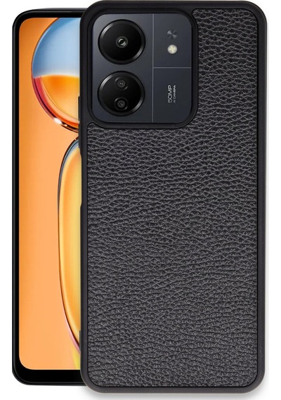 Xiaomi Redmi 13c Uyumlu Kılıf Aras Deri Kapak - Siyah