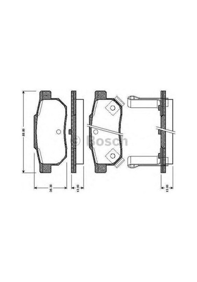 Honda Jazz Arka Fren Balatasi 2002-2017 43022sf1525 0986495256 1.4, 1.3