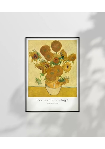 Çerçevesiz Poster Van Gogh Ayçiçekleri
