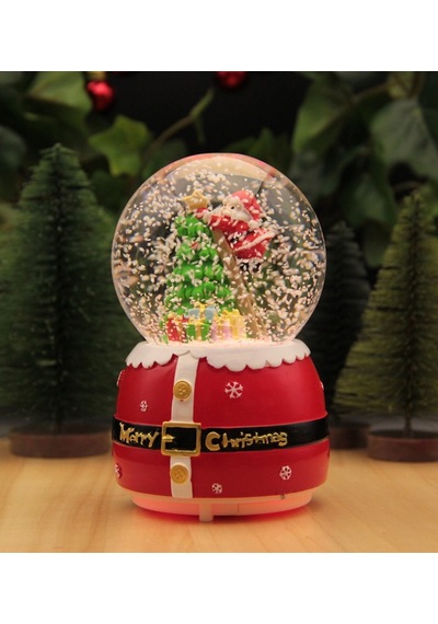 Hediyebiziz  Yılbaşı Kar Küresi Noel Işıklı Ve Müzikli Christmas Noel Baba -7