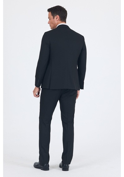 İmza Siyah Mono Yaka Astarlı Çift Yırtmaç Esnek 6 Drop Slim Fit Basic Yelekli Takım Elbise 1001255186 İmza Siyah Mono Yaka Astarlı Çift Yırtmaç Esnek 6 Drop Slim Fit Basic Yelekli Takım Elbise 1001255186