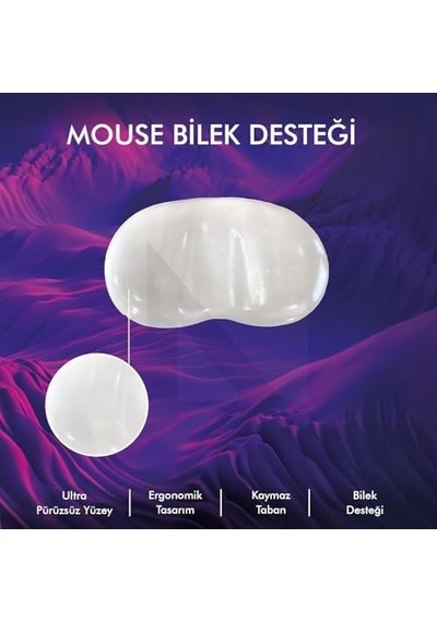 Mp04 - Jel Mouse Ve Klavye Bilek Destek Pedi Yumuşak, Ergonomik, El Bileği Dinlendirme Pedi Fare Bilek Desteği, Şeffaf