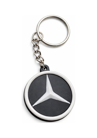 Mercedes Logo Anahtarlık Karbon Fiber Görünümlü Şık Tasarım