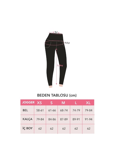 Cottonhill Füme Yüksek Bel Çift Cepli Kadın Jogger Eşofman Altı Füme