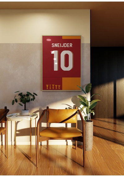 Wesley Sneijder 10 Poster Tablo Ahşap Çerçeveli