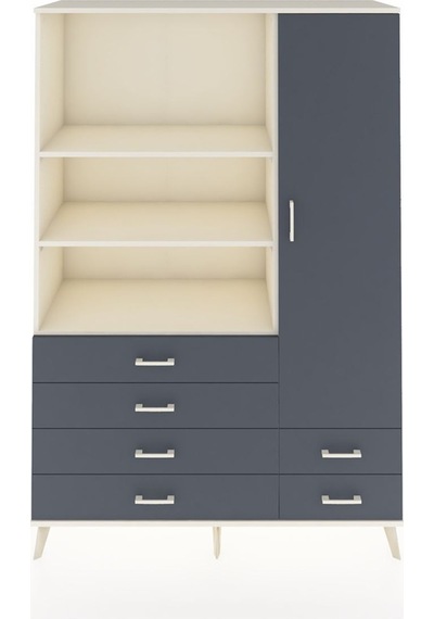Hyperion Dolap 7 Raflı 6 Çekmeceli Tek Kapaklı 132x44x195 Aytaşı-antrasit/antrasit Antrasıt/antrasıt Hyperion Dolap 7 Raflı 6 Çekmeceli Tek Kapaklı 132x44x195 Aytaşı-antrasit/antrasit Antrasıt/antrasıt