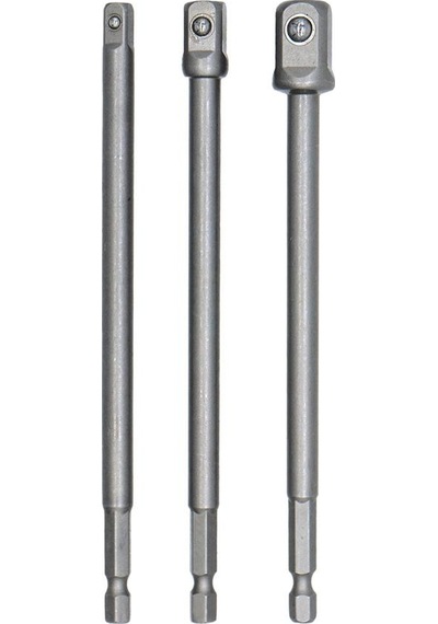 6534 Uzun Bits Saplı Lokma Adaptör Seti 150 Mm 1/4" - 3/8" - 1/2"