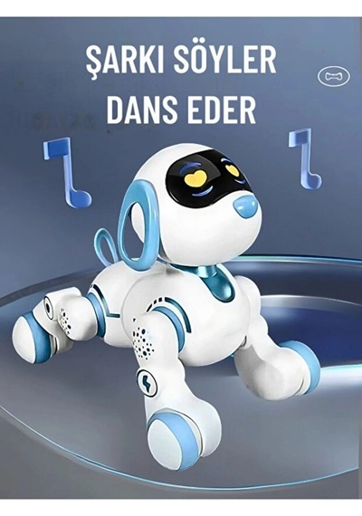 Akıllı Programlanabilir Uzaktan Kumandalı Dans Eden Robot Köpek Led Işıklı, Müzikli, İnteraktif Oyuncak