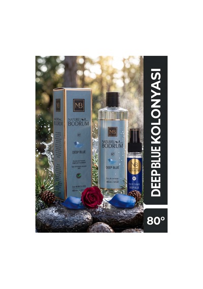 Deep Blue Kolonya İkili Set 400 Ml Dökmeli + 60 Ml Sprey Cep Boy %80 Alkollü